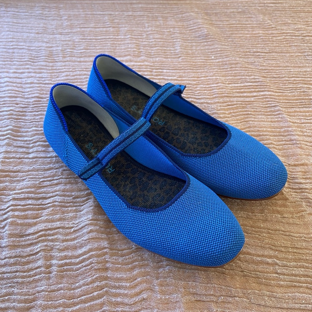 Rothy’s square Mary Janes - 8.5 - deep ocean blue